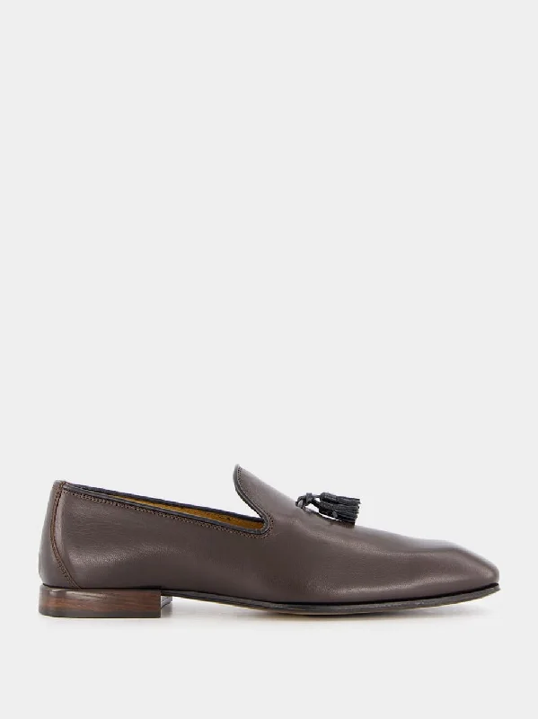 Tassel-Detail Leather Loafers