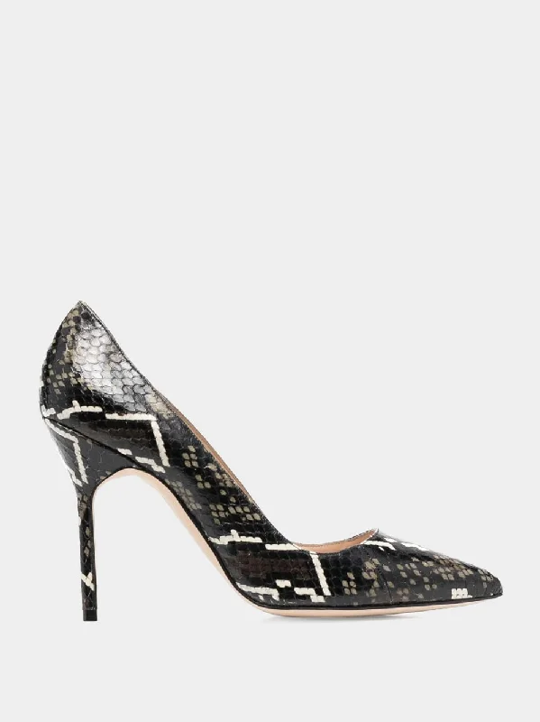 BB 105 Snakeskin Pumps