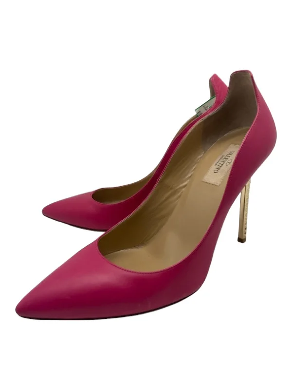 Valentino Shoe Size 40 Pink Solid Pointed Toe Stiletto Pumps