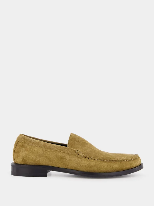 Light Brown 60's Suede Loafers