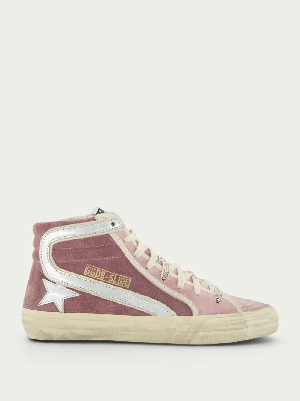 Slide High-Top Suede Sneakers