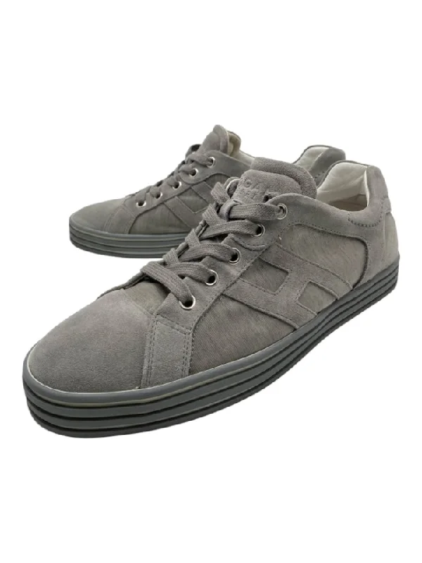 Hogan Shoe Size 39 Gray Suede Laces Low Top Sneakers