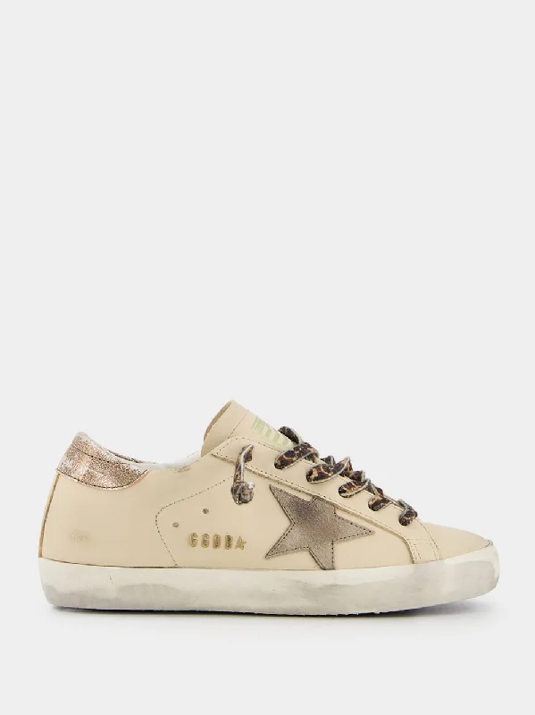 Super-Star Beige Leather Sneakers