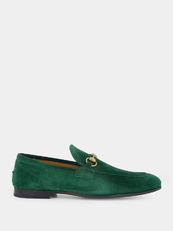 Jordaan Green Suede Loafers