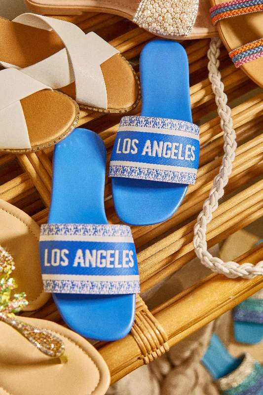 Resort Vacay Slip On Sandals - Blue