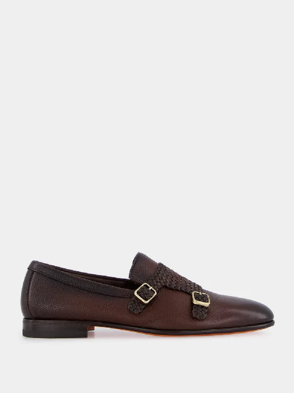 Carlos Leather Double-Buckle Loafer