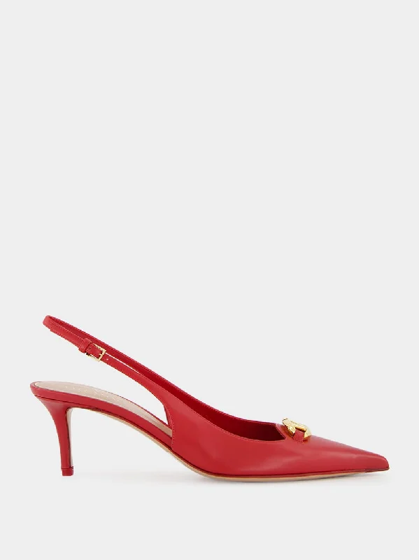 Red VLogo The Bold Edition Slingback Pumps