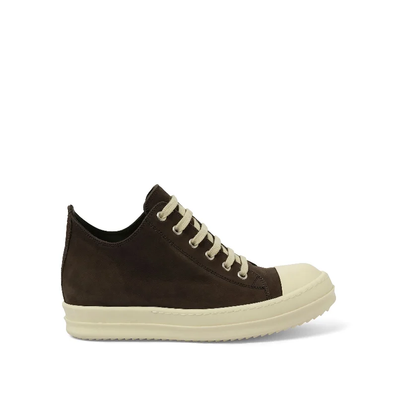 Grey Wolf Nubuk Low Sneaker in Dark Dust/Milk