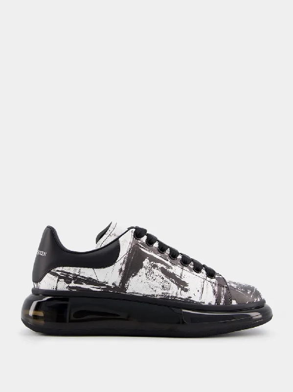 Abstract Print Translucent Sneakers