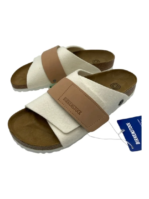 Birkenstock Shoe Size 40 Cream & Beige Wool Velcro Sandals