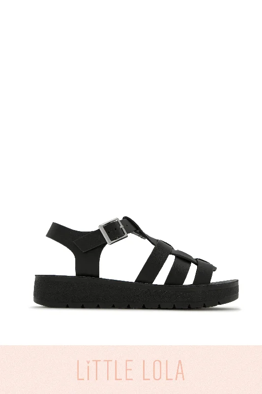 Summer Vacation Kids Flat Sandals - Black