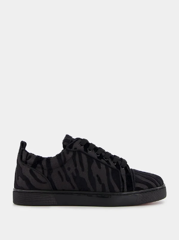 Velvet Zebra Low-Top Sneakers