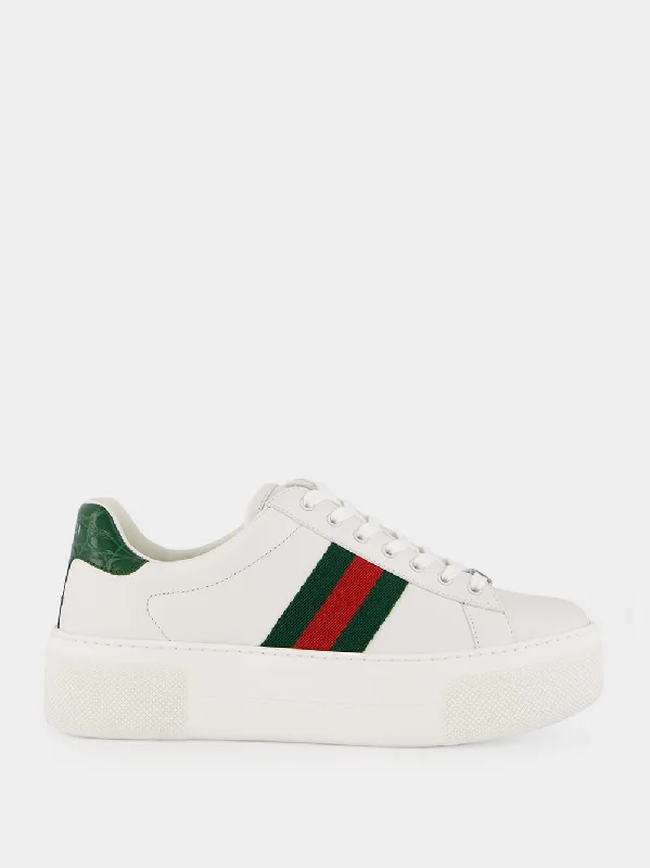 White Leather Ace Sneakers