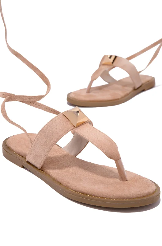 Endless Paradise Lace Up Sandals - Nude