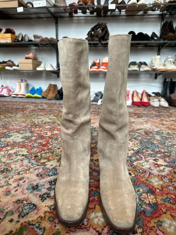 Madewell Shoe Size 9.5 Taupe Suede Below the Knee Boots