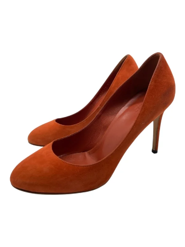 Gucci Shoe Size 39 Orange Suede Closed toe Stiletto Pumps