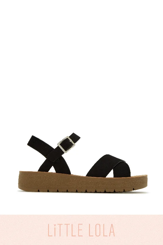 Sandy Days Kids Flat Sandals - Black