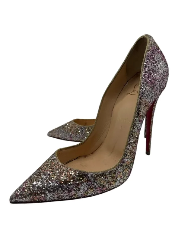 Christian Louboutin Shoe Size 38.5 gold glitter Glitter Pointed Stiletto Pumps