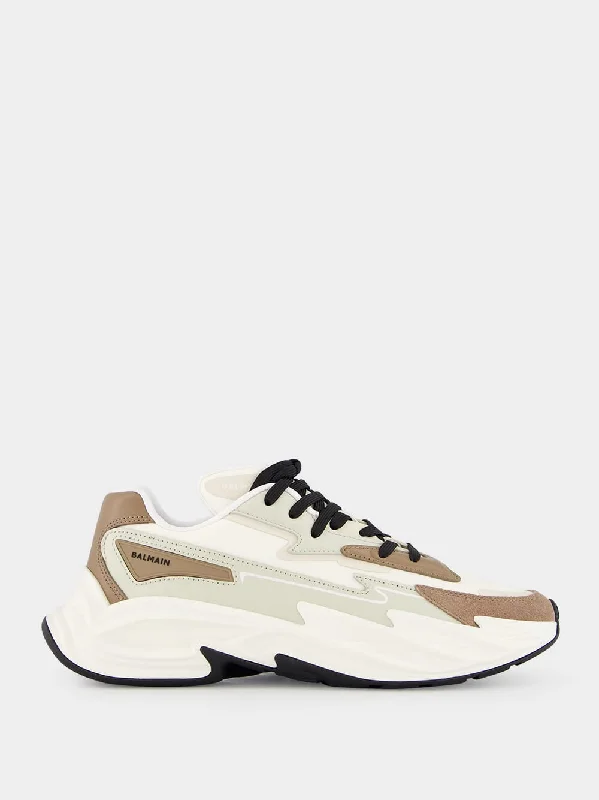 Run-Row Leather and Nylon Sneakers