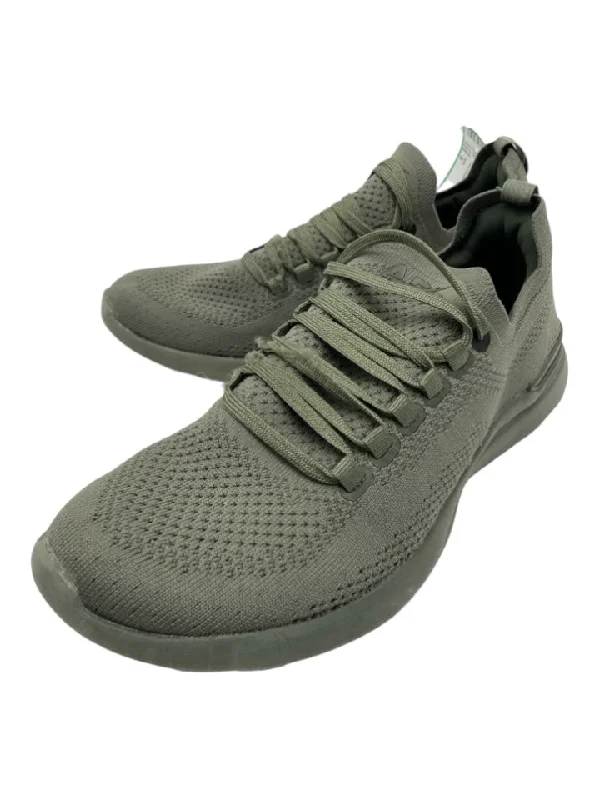 APL Shoe Size 8 Olive Green Synthetic Low Top Sneakers