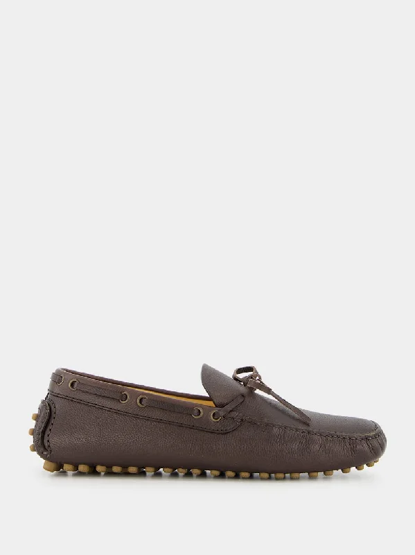 Driver Brown Leather Loafers