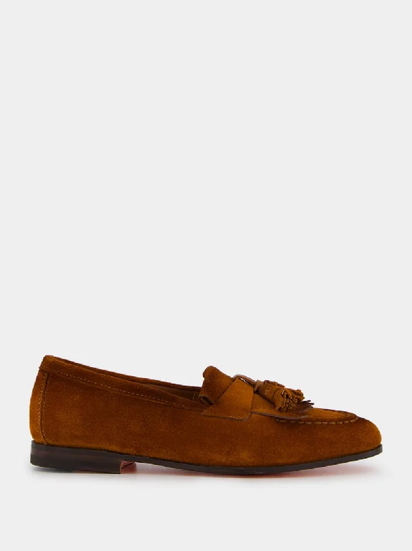 Suede Tassel Loafers