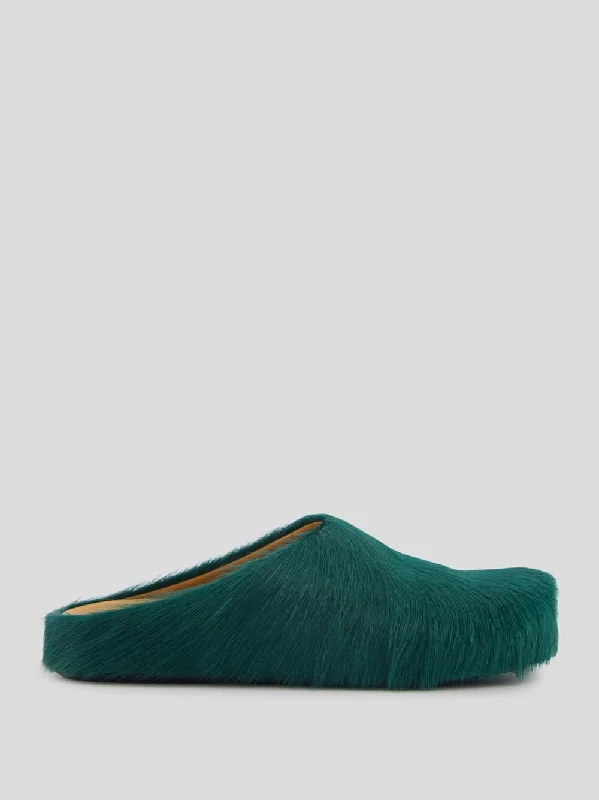 Calf Hair Slippers