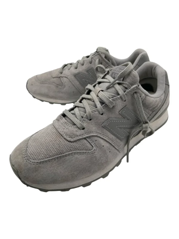 New Balance Shoe Size 8.5 Gray Suede Laces Low Top T Accent Trainer Sneakers