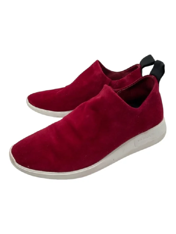 Via Spiga Shoe Size 7.5 Red Suede Sock Ankle Sneakers