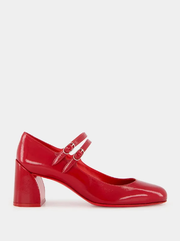 Red Miss Jane Pumps