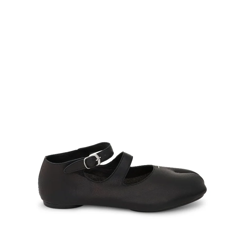 Tabi Double Strap Ballerina Shoes in Black