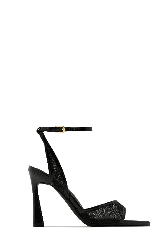 Manda Single Sole Heels - Black