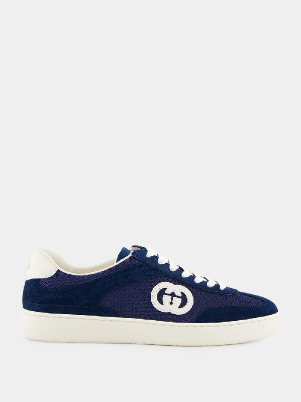 Blue Interlocking G Sneakers