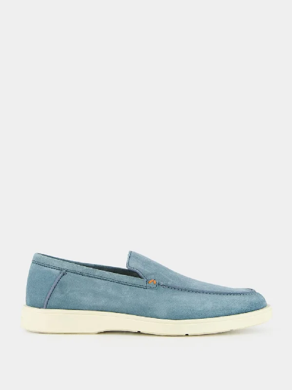 Light Blue Suede Loafer