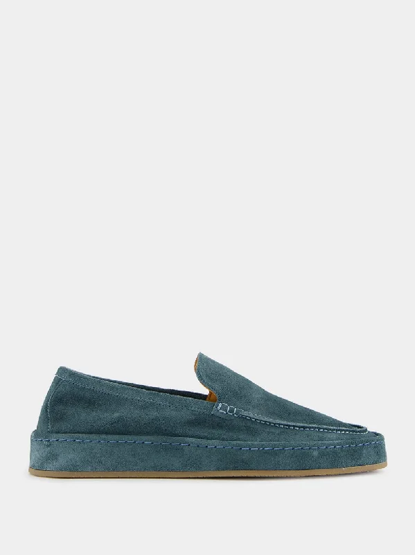 Petrol Blue Voyager Loafers