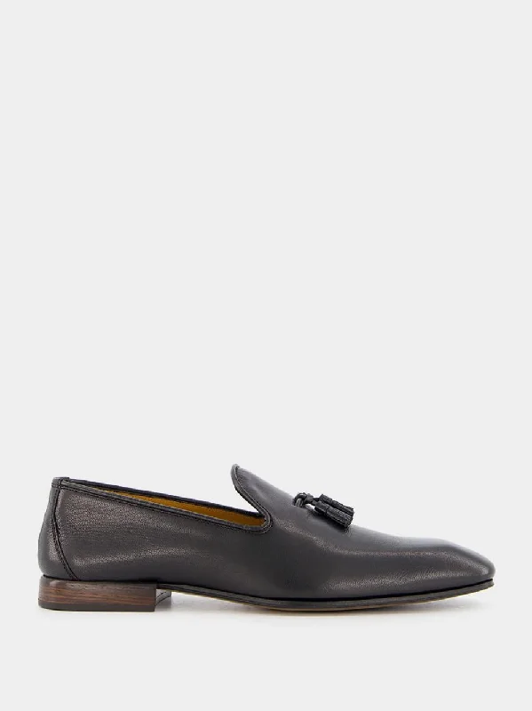 Tassel-Detail Leather Loafers