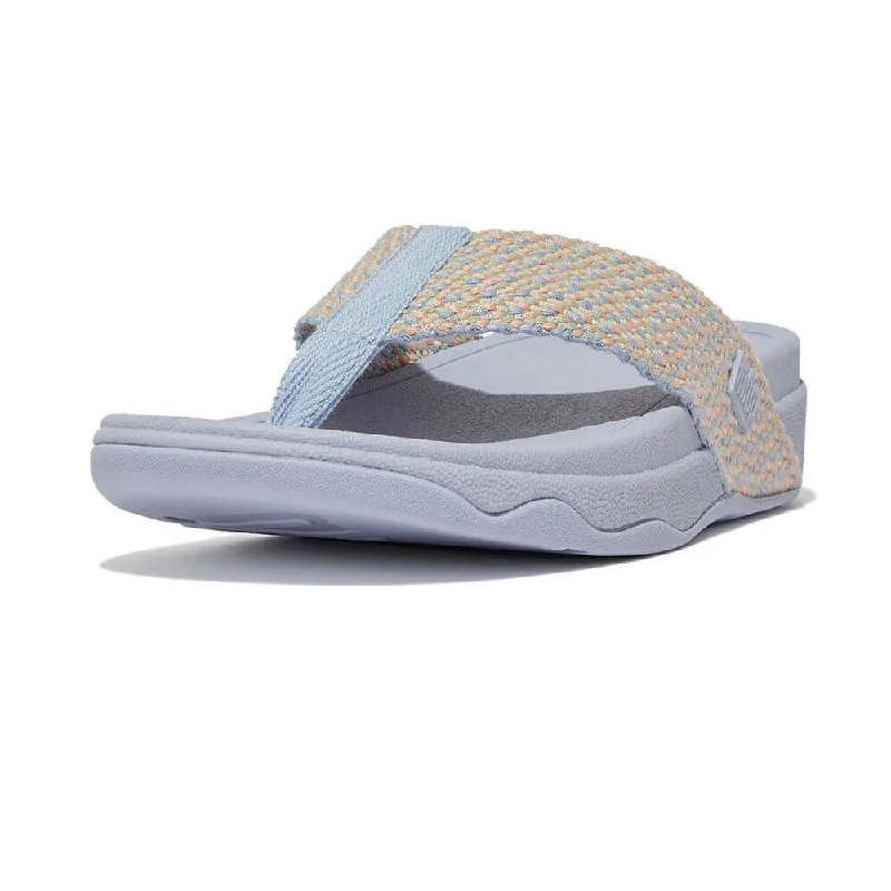 FitFlop Surfa Multi-Tone Webbing Toe-Post Sandals - Skywash Blue