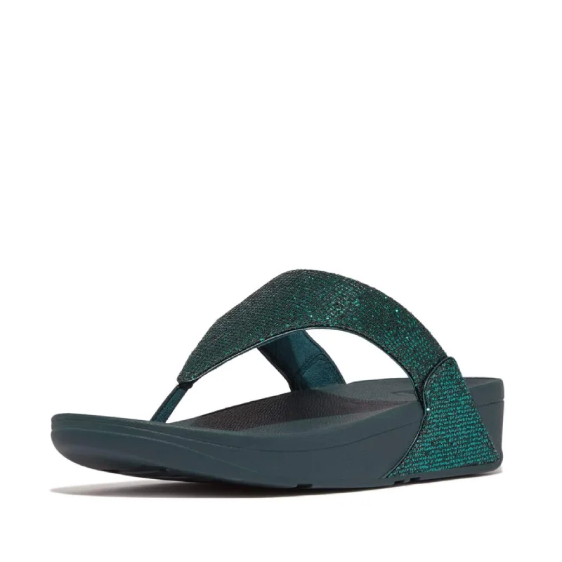 FitFlop Lulu Glitterball Sandals - Metallic Deep Teal