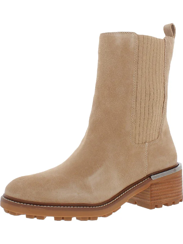 Kourtly Womens Lugged Sole Mid-Calf Boots