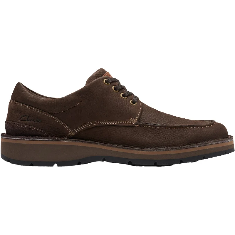 Men's Clarks Gravelle Low Dark Brown Nubuck