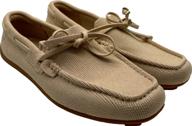 Vivaia Beige Knit Loafers UK 3