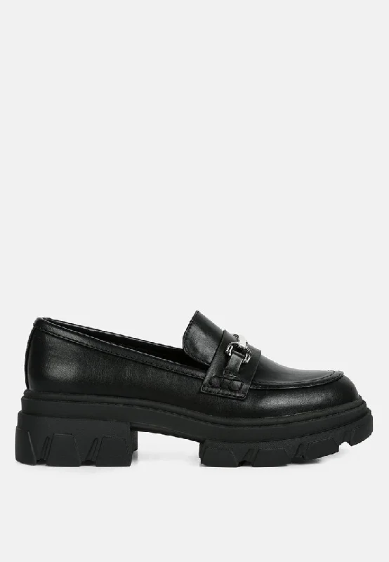 oklyn horsebit emblesihed chunky platform loafers