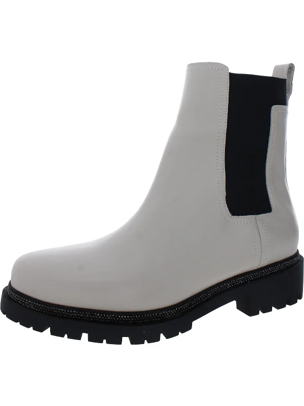 Rick Womens Leather Pull On Chelsea Boots