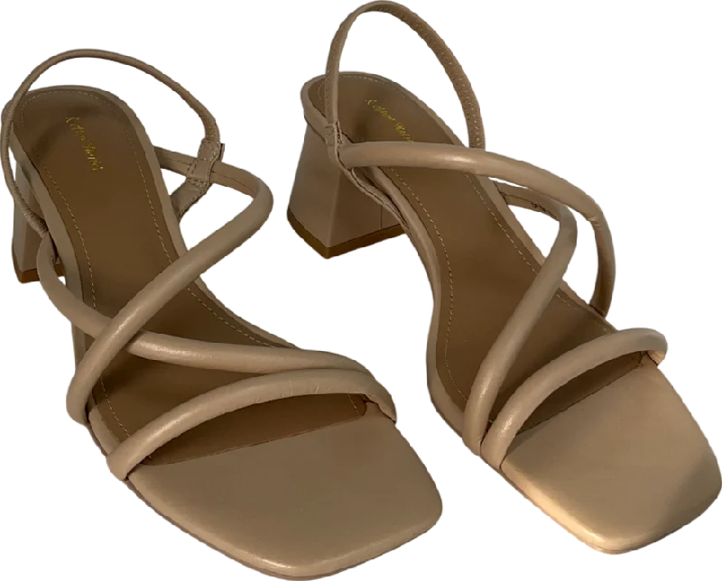 & Other Stories Beige Strappy Block Heel Sandals UK 3 EU 36 👠