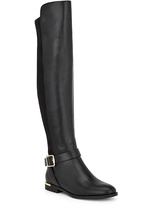 Womens Faux Leather Tall Over-The-Knee Boots