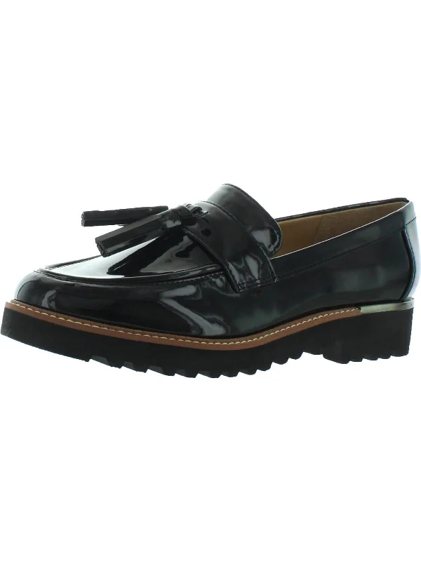 Carolynn Womens Patent Slip On Loafers