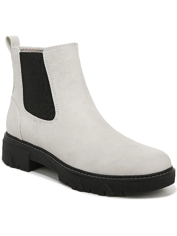 Hey Ya Womens Faux Suede Comfort Chelsea Boots