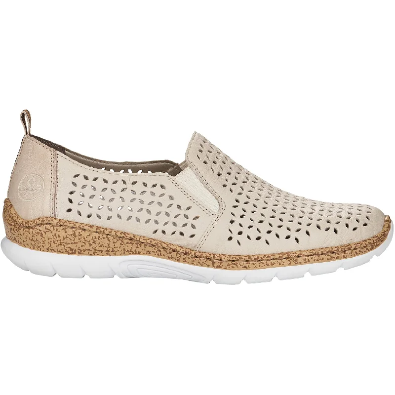 Women's Rieker N4251-60 Nikita 51 Cream Leather