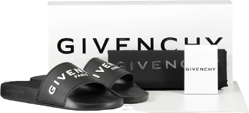 Givenchy Givenchy Black 3d Logo Sliders Sandals BNIB UK 3 EU 36 👠