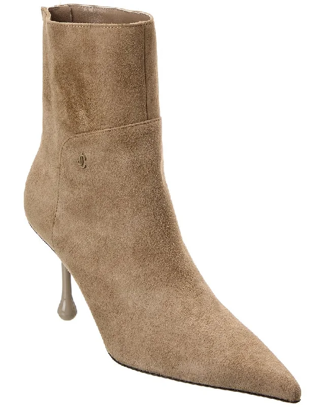 Jimmy Choo Cycas 80 Suede Bootie